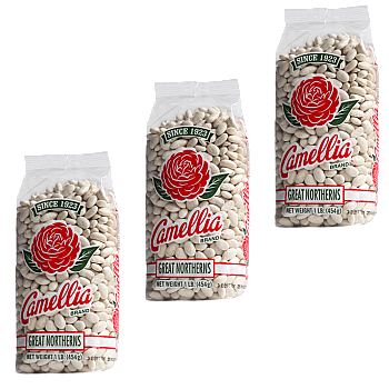 Camellia Brand Dry Great Northern Beans 1lb - 3 pack