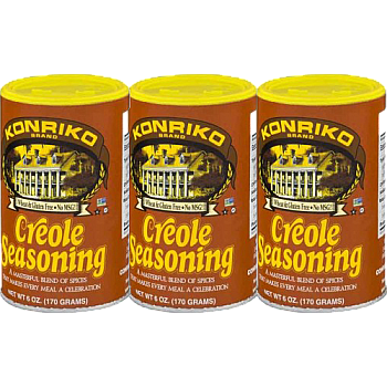 Konriko Creole Seasoning 6 oz Canister Pack of 3