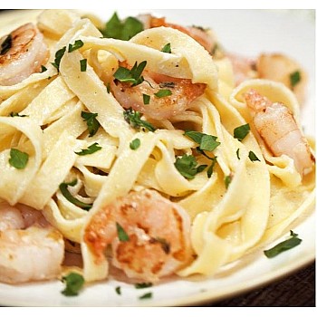 Crab and Shrimp Fettuccine with Louisiana Blue Crab and Gulf Shrimp