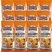 Louisiana Fish Fry Hush Puppy Seasoned Cornmeal Mix 7.5 oz - Pack of 12