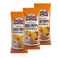 Louisiana Fish Fry Hush Puppy Seasoned Cornmeal Mix 7.5 oz - Pack of 3