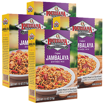 Louisiana Fish Fry Jambalaya Mix 7.5 oz Pack of 4