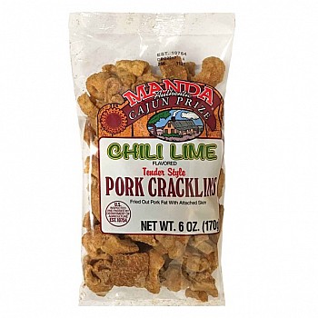 Manda Cracklins Chili Lime 6 oz