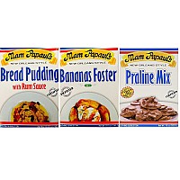 New Orleans Desserts Bundle - 1 each of Bread Pudding, Bananas Foster and Praline Dessert Mixes 