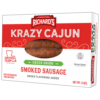 Krazy Cajun Green Onion Smoked Sausage package