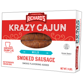 Krazy Cajun Mild Smoked Sausage 3 lb