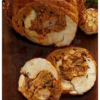 Turducken Roll with Shrimp & Sausage 4 lbs