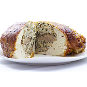 2 Premium Turducken Rolls with Wild Rice Pecan 4.5 lb