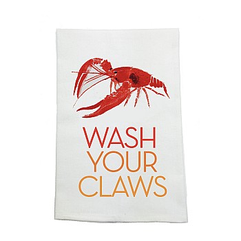 Wash your Claws Crawfish Kitchen Towel